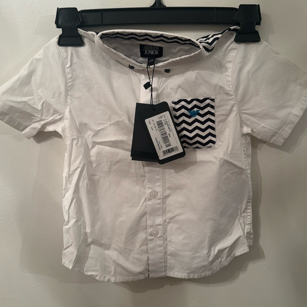 Armani junior button down short sleeve